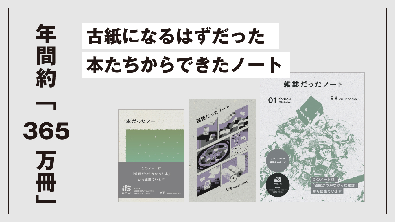 本・漫画・雑誌だったノート】発売開始！｜古紙になるはずだった本たち  