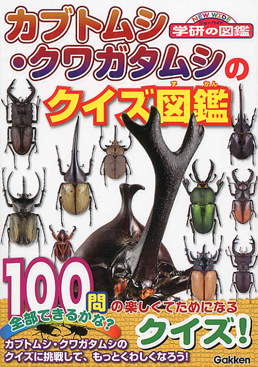 カブトムシ クワガタムシのクイズ図鑑 ニュ ワイド学研の 検索 古本買取のバリューブックス